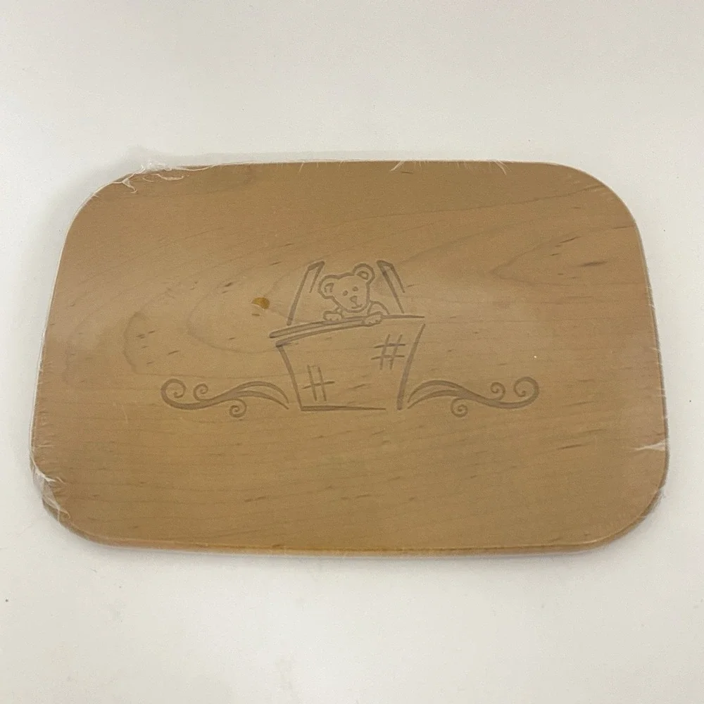 Longaberger Brown Solid Woodcraft Rectangular Handmade Cutting Board 8